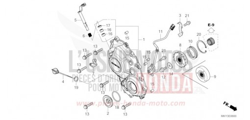 RIGHT CRANKCASE COVER CBR650RAM de 2021